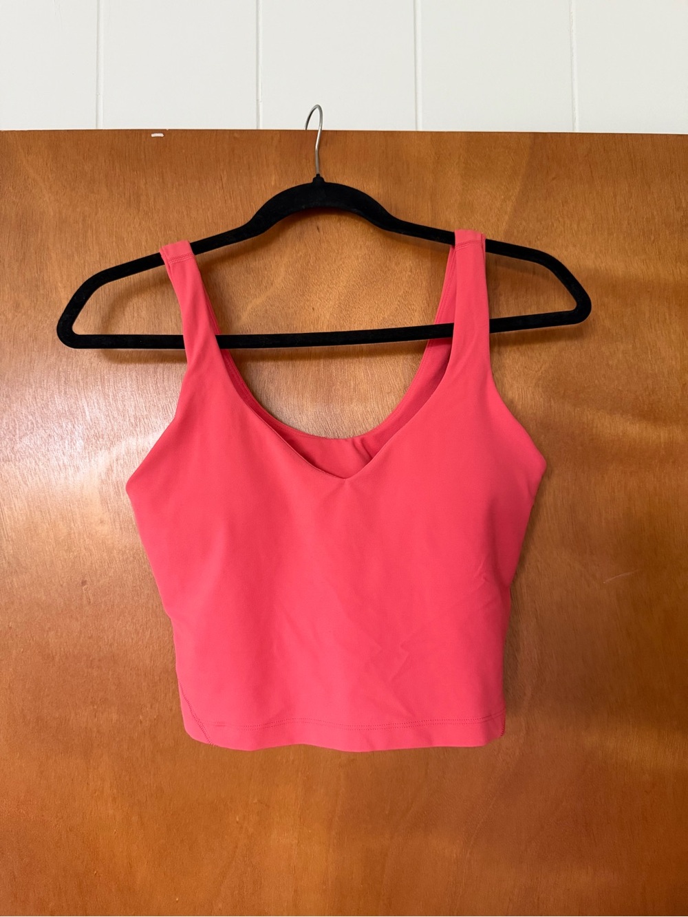 lululemon athletica Coral Pink Cropped V-Neck Tank